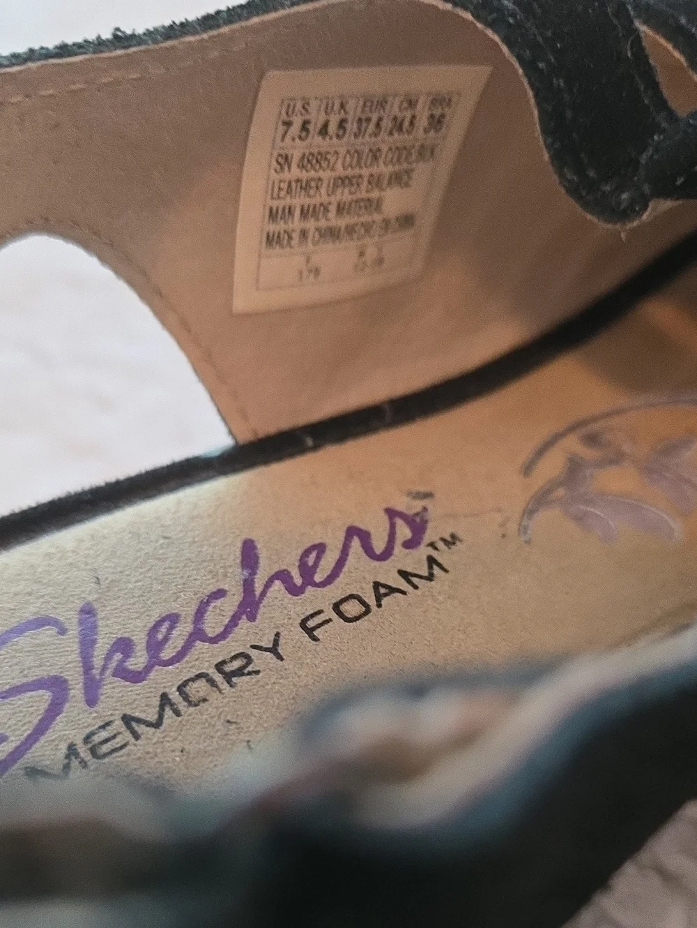 Skechers Black Strappy Suede Wedge Sandals